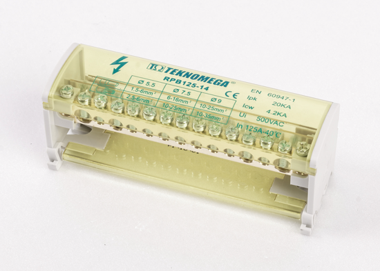 Picture of Bloco repartidor modular 2P 40A x9 furos