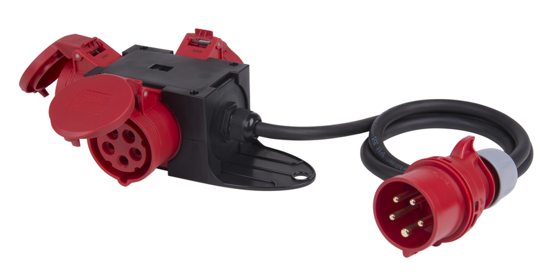 Picture of Adaptador IP44 5P 16A c/ 1,5mt /  3x CEE 16A 5P