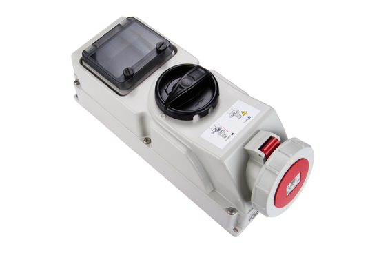 Picture of Tomada mural c/ interruptor bloqueio+janela IP67 16A 3P+T 400V