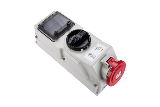 Picture of Tomada mural c/ interruptor bloqueio+janela IP44 16A 3P+T 400V