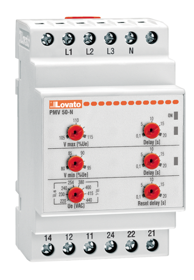 Picture of Relé mín V + máx V + seq + falta de fase 3F+N, 2CO, 208-240V~