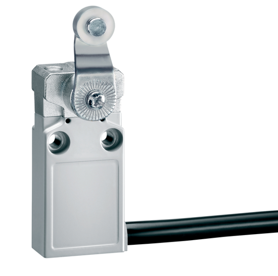 Picture of Fim-de-curso metálico 1NA+1NF ruptura lenta haste c/ rolete metálico