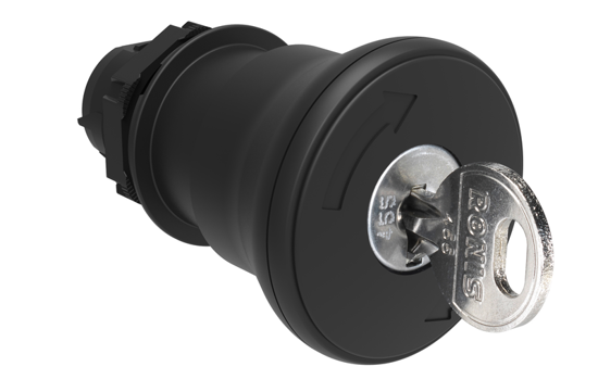 Picture of Botão retententivo cogumelo Ø40 PT (rodar>desencravar c/chave 3433E)