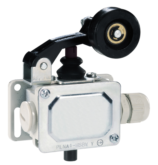 Picture of Fim-de-curso metálico 2NF IP65 êmbolo+alavanca+rodízio plástico desalinhado