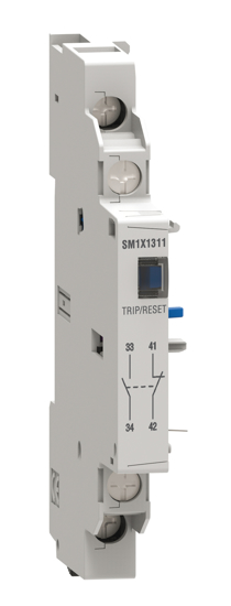 Picture of Contacto auxiliar 1NA+1NF de sinalização de disparo térmico/magnético, montagem lateral