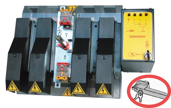 Picture of Inversor motorizado I-0-II 4p 1000A 230Vac + punho c/chave