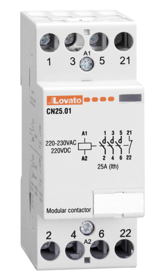 Picture of Contactor modular 32A 3NA+1NF 24Vac/dc 