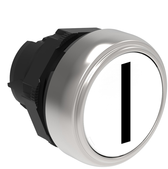 Picture of Botão de pressão à face Branco c/ símbolo I