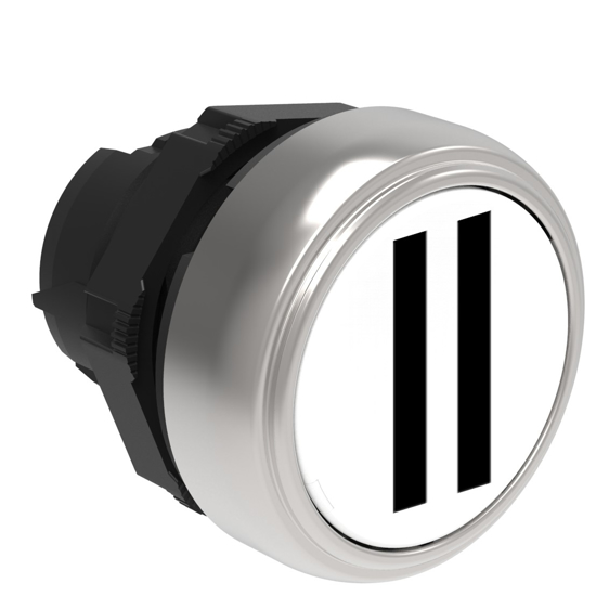 Picture of Botão de pressão à face Branco c/ símbolo II