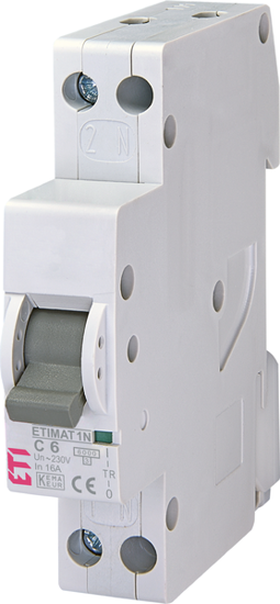 Picture of Disjuntor modular 6kA curva C 1P+N 6A (1 módulo) 