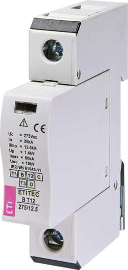 Picture of Descarregador de sobretensões B T12 275Vac 12.5kA 1+0 