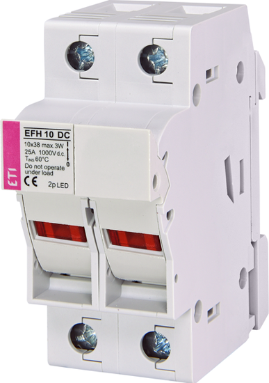 Picture of Seccionador de fusíveis 10x38 2P 1000Vdc c/led e adaptador