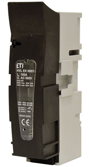 Picture of Seccionador HVL-EK000 1P 160A P 50-70
