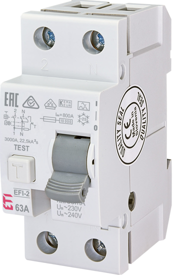Picture of Interruptor diferencial 2P 63A classe A 30mA 