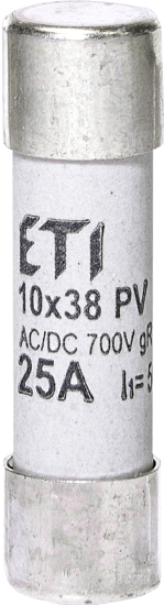 Picture of Fusível Ultra Quick 10x38 gR 25A 700Vac/dc 50kA/AC 8kA/DC