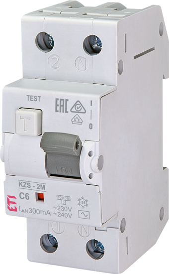 Picture of Disjuntor diferencial compacto 10kA curva C 1P+N 6A classe AC 300mA