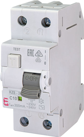 Picture of Disjuntor diferencial compacto 10kA curva C 1P+N 10A classe AC 300mA