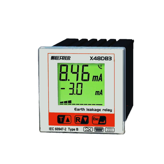 Picture of Relé diferencial digital LCD programável R10 400Hz + DC