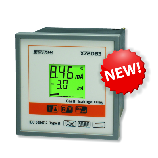 Picture of Relé diferencial digital LCD programável R11 50-60Hz + DC