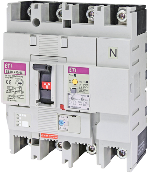 Picture of Disjuntor diferencial EB2R 250L 4P 250A 0.03-3A 25/19KA