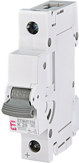 Picture of Disjuntor modular 10kA curva K 1P 20A DC 