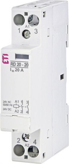 Picture of Contactor modular RD20-20 (20A AC1) 2NA, 230V≃