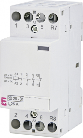 Picture of Contactor modular RD25-31 (25A AC1) 3NA+1NF, 230V≃