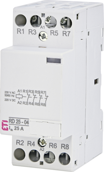 Picture of Contactor modular RD25-04 (25A AC1) 4NF, 230V≃