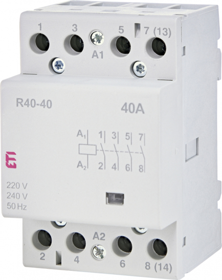 Picture of Contactor modular R40-40 (40A AC1) 4NA, 230V∼