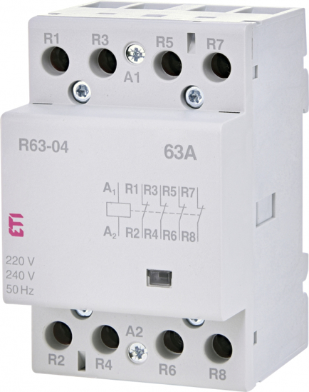 Picture of Contactor modular R63-04 (63A AC1) 4NF, 230V∼