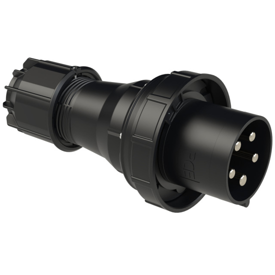 Picture of Ficha macho preta IP67 125A 3P+T+N 400V (pernos em latão niquelado)