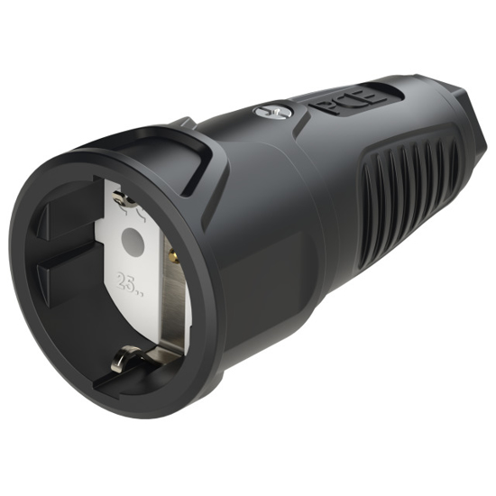 Picture of Ficha fêmea SCHUKO série TAURUS 2, 2P+T 16A, 250V-50/60Hz, IP54, anel PT (miolo PA6)