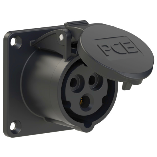 Picture of Tomada encastrar fêmea IP44 16A 2P+T 230V aperto p/ mola