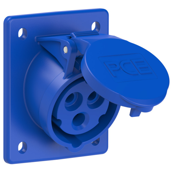 Picture of Tomada encastrar fêmea inclinada 87x70 IP44 16A 2P+T 230V