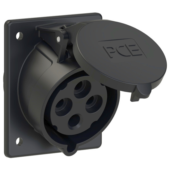 Picture of Tomada encastrar fêmea inclinada IP44 32A 3P+T 400V aperto p/ mola