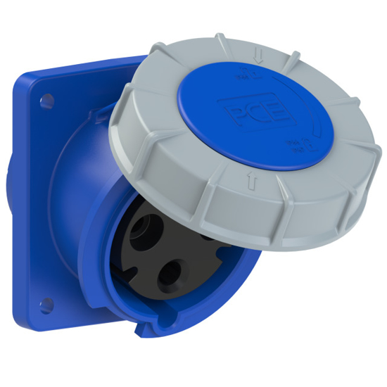 Picture of Tomada encastrar fêmea inclinada IP67 63A 2P+T 230V