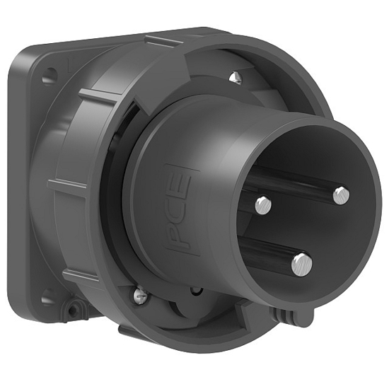 Picture of Tomada encastrar macho preta 63A 2P+T 230V