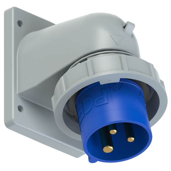 Picture of Tomada encastrar macho IP67 32A 2P+T 230V aperto p/ mola