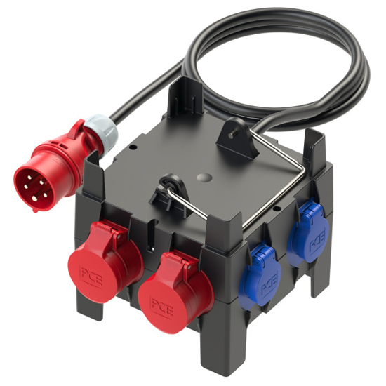 Picture of Quadro IMST Entrada: 5P 16A c/ cabo 2mt Saídas: 2x 5P 16A+ 5x schuko s/ protecção