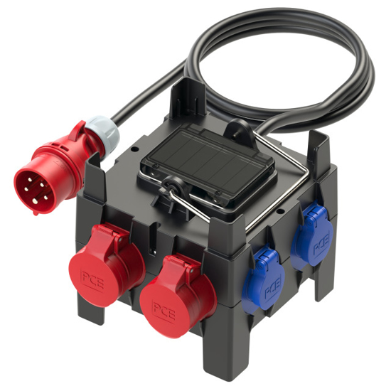 Picture of Quadro IMST Entrada: 5P 16A c/ cabo 2mt Saídas: 2x 5P 16A+ 5x schuko c/ protecção