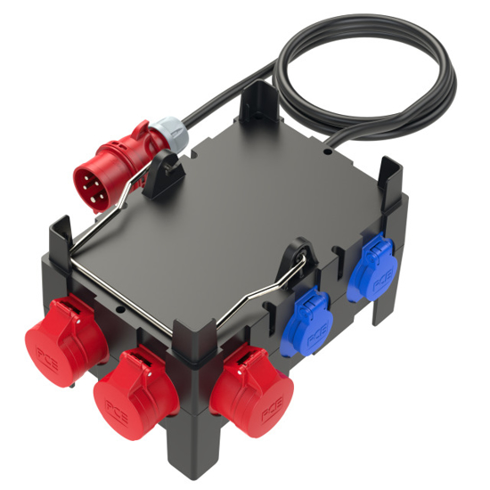 Picture of Quadro ISCHL Entrada: 5P 16A c/ cabo 2mt Saídas:  3x 5P 16A + 6x schuko S/ protecção