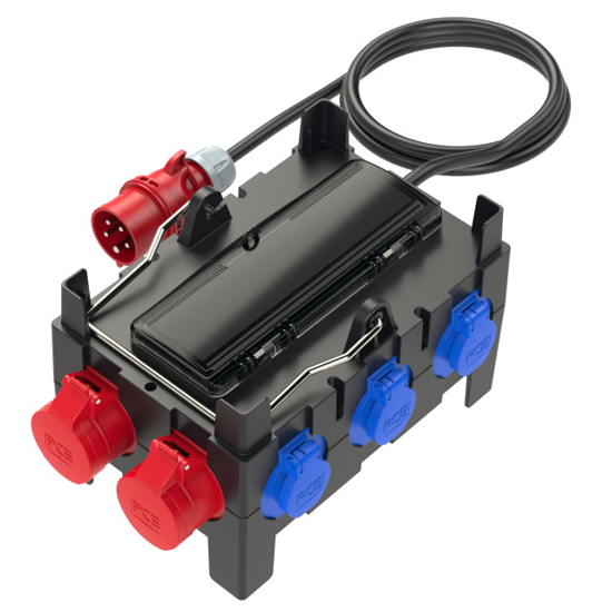 Picture of Quadro ISCHL Entrada: 5P 32A c/ cabo 2mt Saídas:  2x 5P 16A + 6x schuko c/ protecções