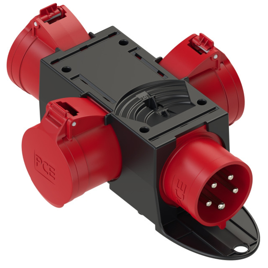 Picture of Adaptador IP44 16A 3P+T / 3x CEE 16A 3P+T