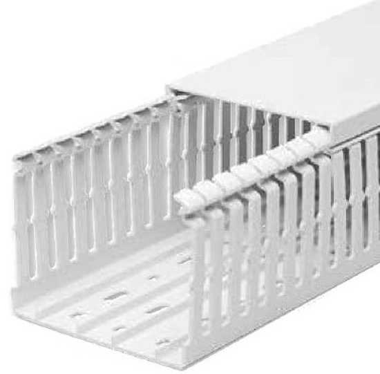 Picture of Calha rasgada PC-ABS (HF) H60xB100mm, 6,5/6mm RAL7035