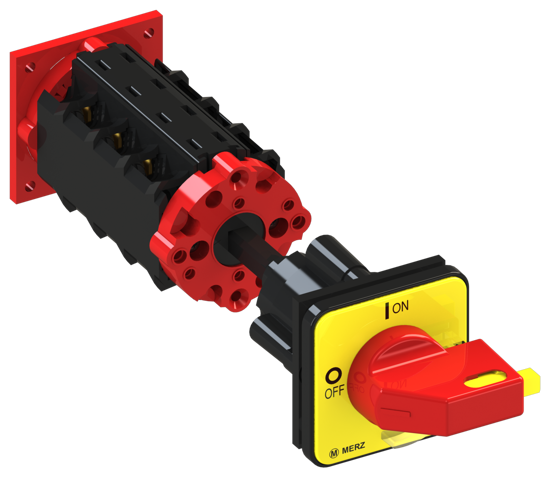 Picture of Interruptor A104 4P 20A fix. base 4f, espelho AM/VM (2x🔒)