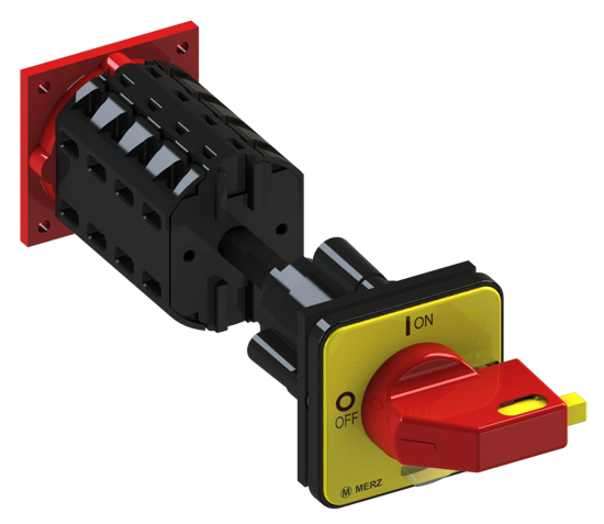 Picture of Interruptor A105 4P 25A fix. base 4f, espelho AM/VM (2x🔒)