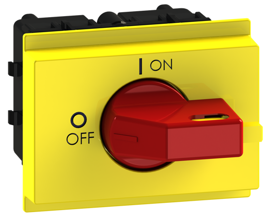 Picture of Interruptor ML0 3P 32A modular fix. base 2f/DIN, espelho AM/VM (2x🔒)