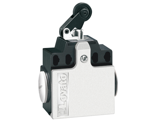 Picture of Fim-de-curso dupla entrada plástico+roldana+rodízio metálico ação lenta 1NA+1NF