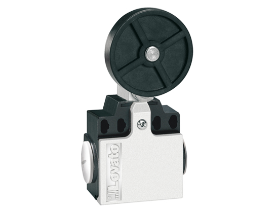 Picture of Fim-de-curso dupla entrada plástico+haste+rodízio borracha ação lenta 2NA