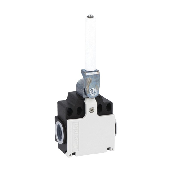 Picture of Fim-de-curso dupla entrada plástico+haste+rolo cerâmico ação brusca 1NA+1NF